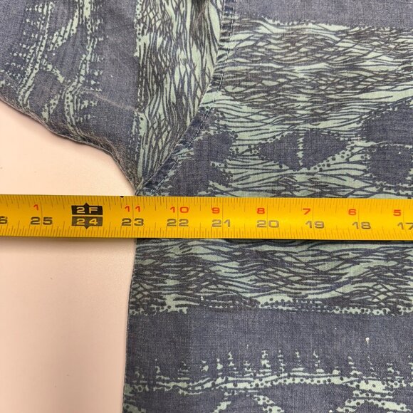 Vintage Bugle Boy Loop Collar Button Up Shirt Mens L 23x31 Short Sleeve - Picture 6 of 7